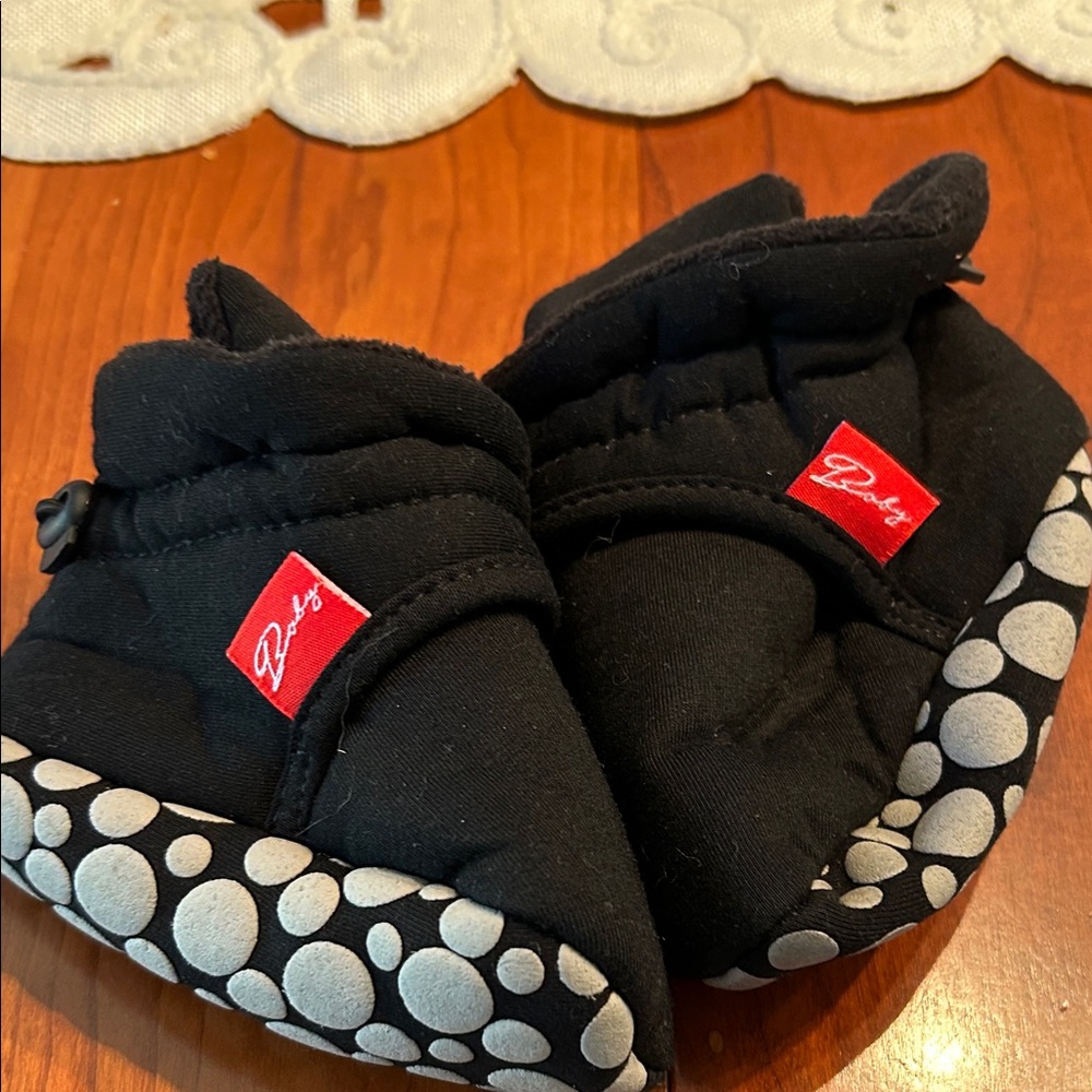 Baby Essentials Black and White Baby Shoes